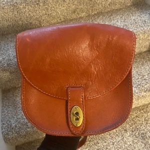 Fossil Leather Crossbody Saddle Bag